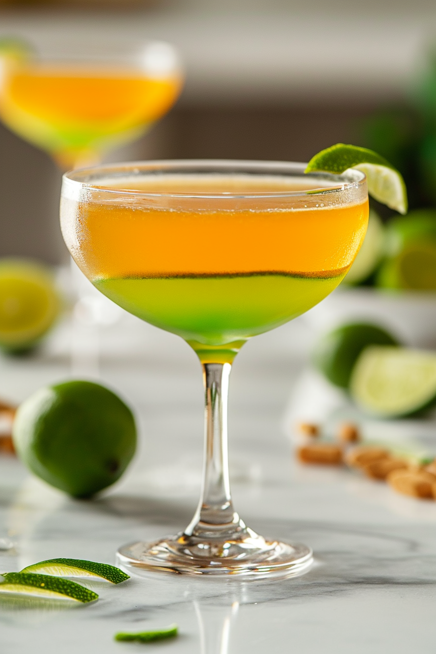 Brazilian Sidecar Cocktail Served