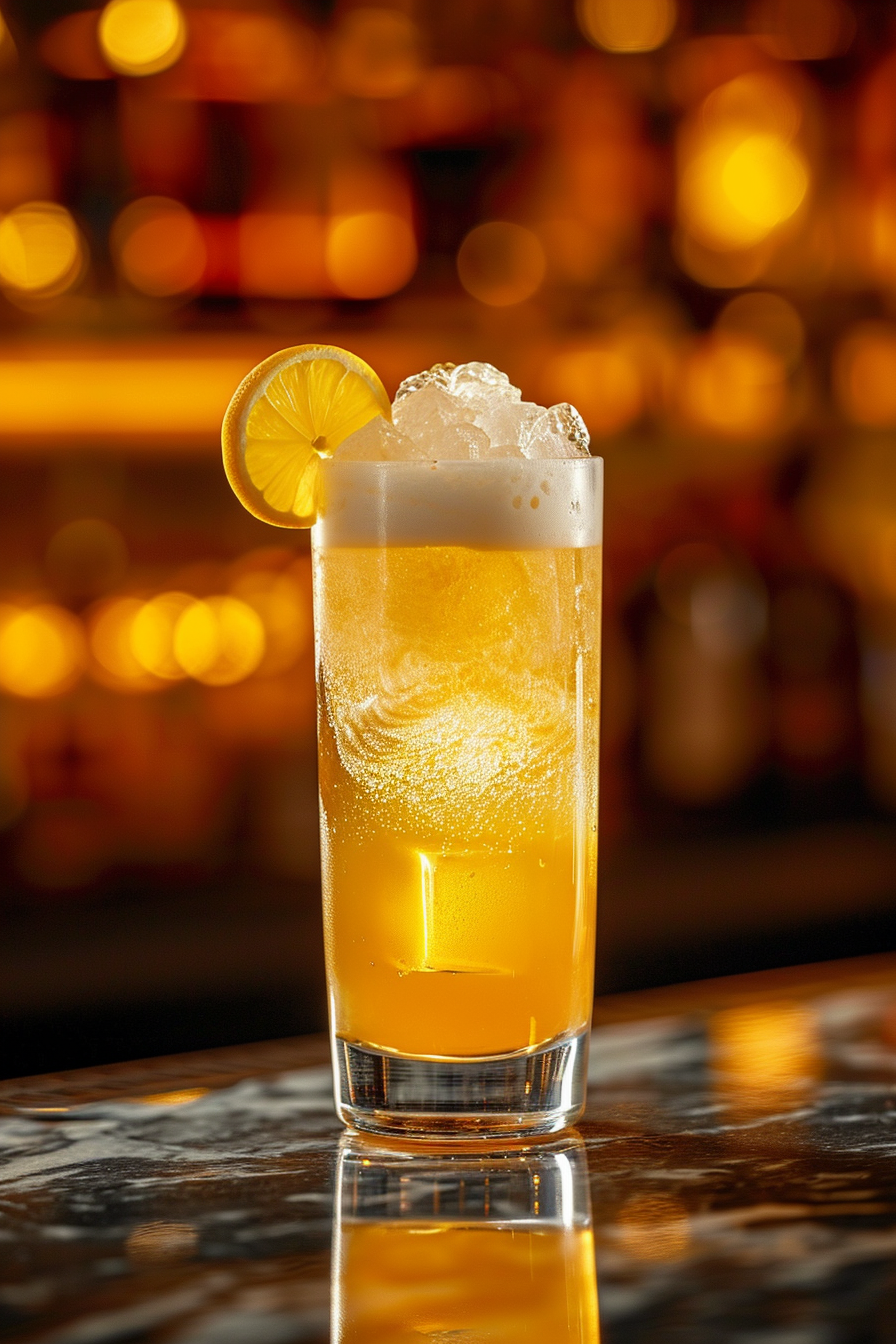 Golden Fizz Cocktail