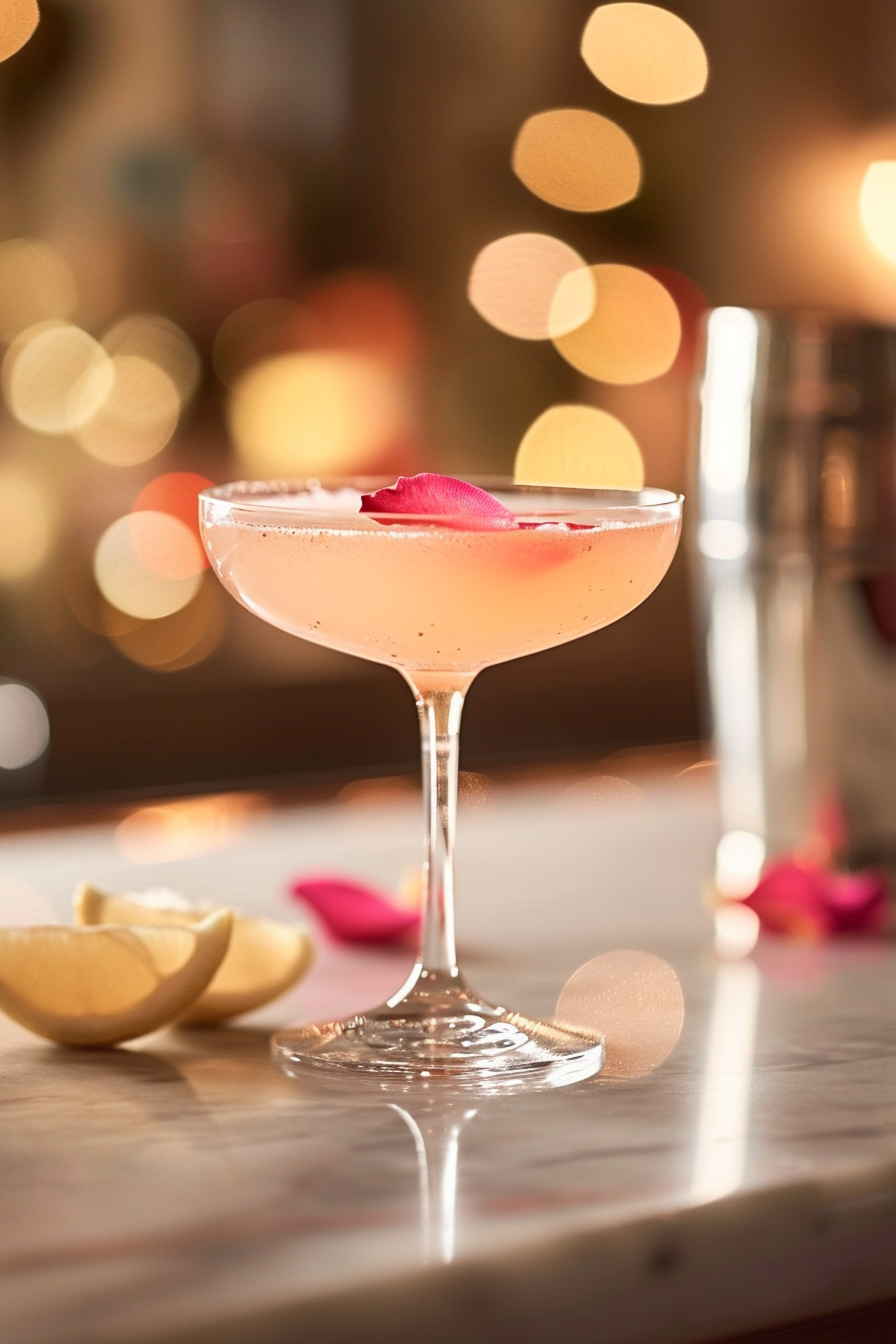 Maiden's Blush Cocktail Served