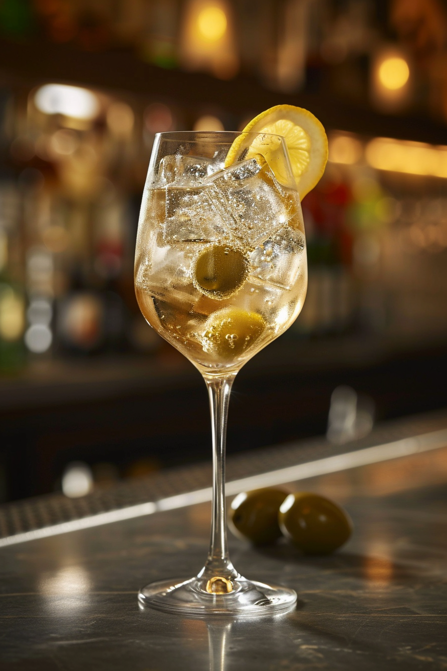 Vermouth Spritz Cocktail Served