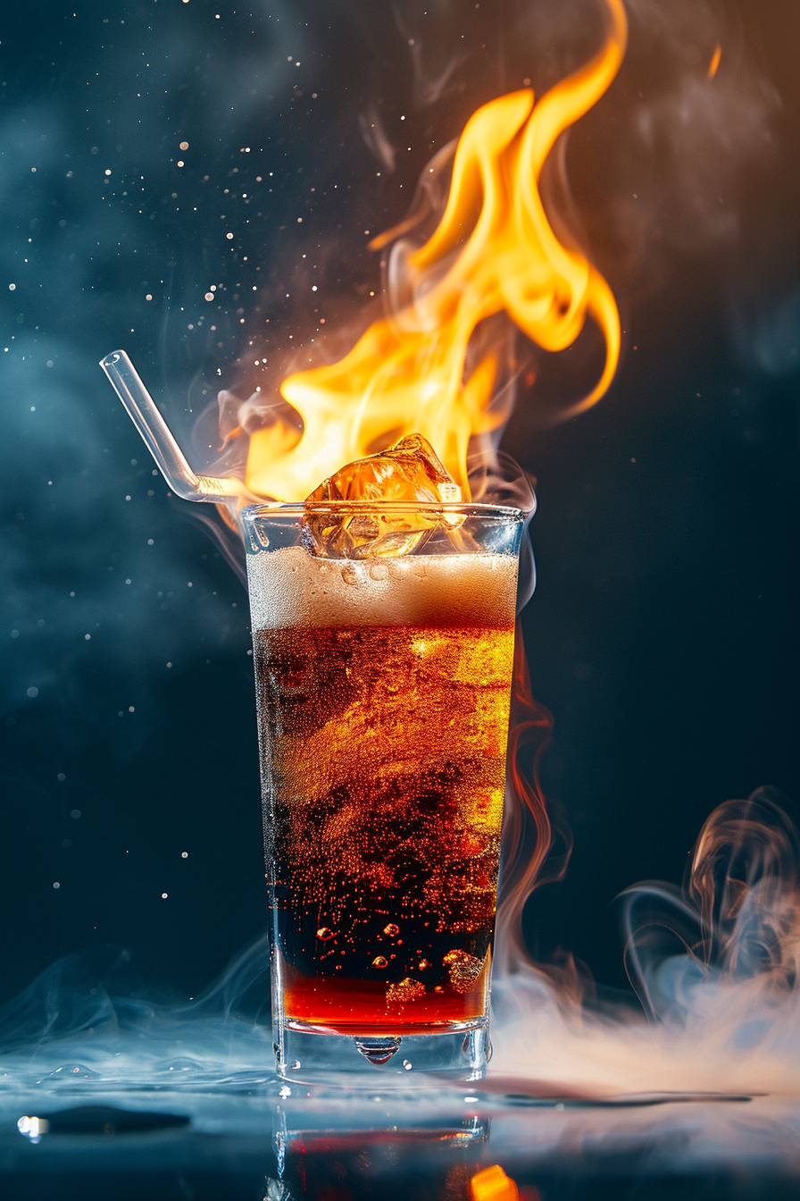 Elevated Vodka Flaming Dr. Pepper