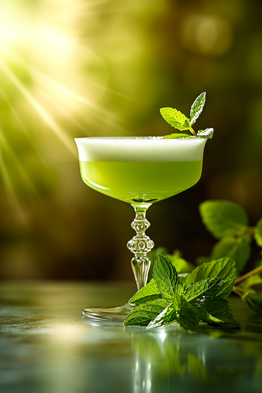 Absinthe Sour Cocktail