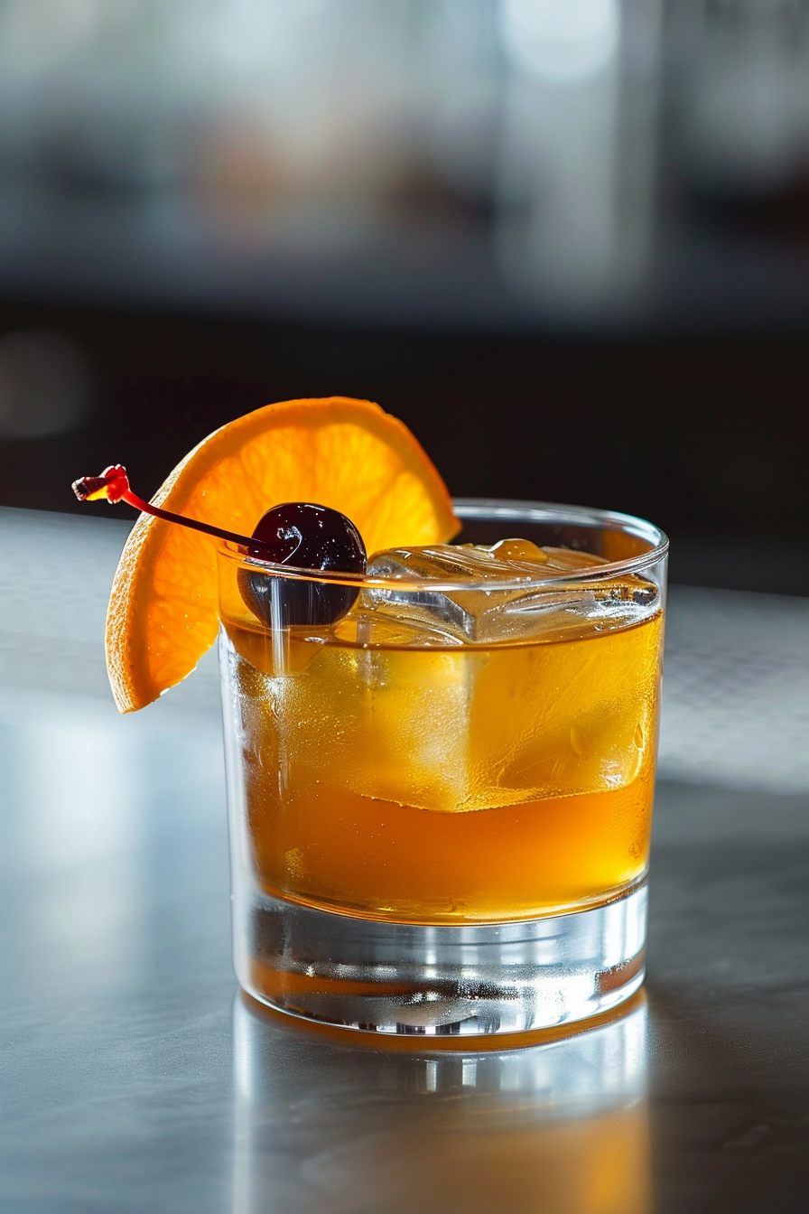 Summer Old Fashioned Cocktail