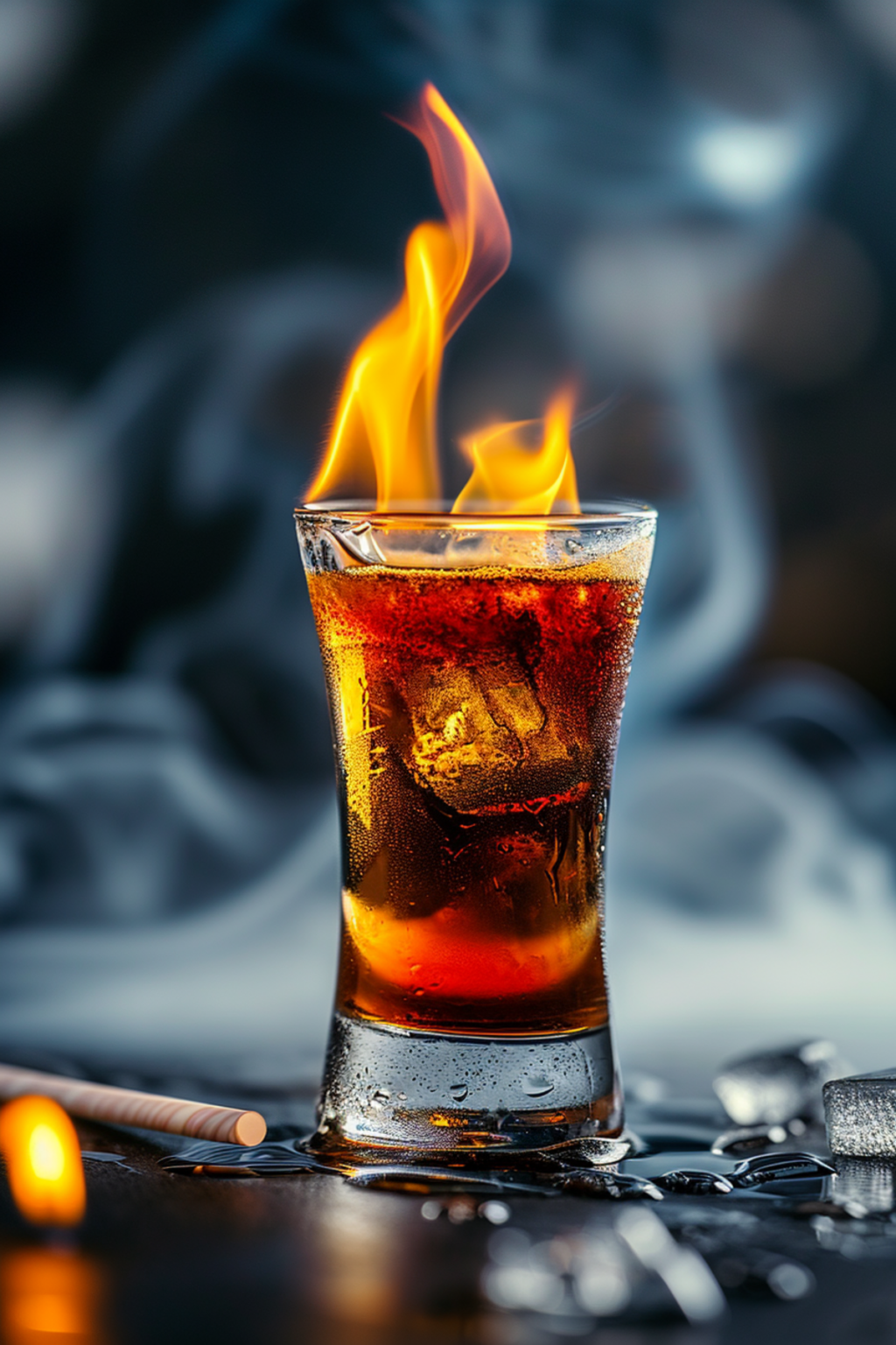 Vodka Flaming Dr. Pepper