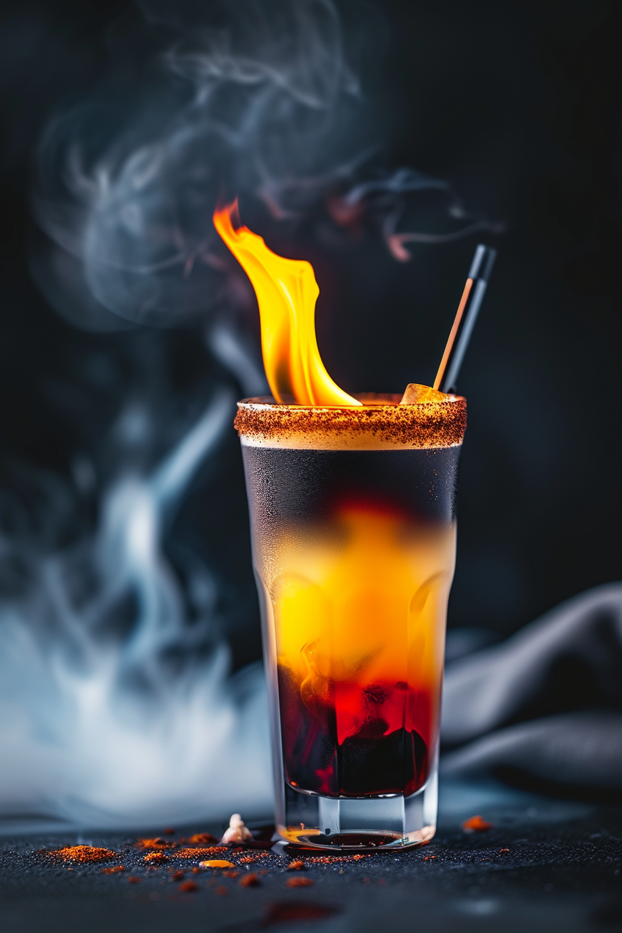 Vodka Flaming Dr. Pepper Preparation