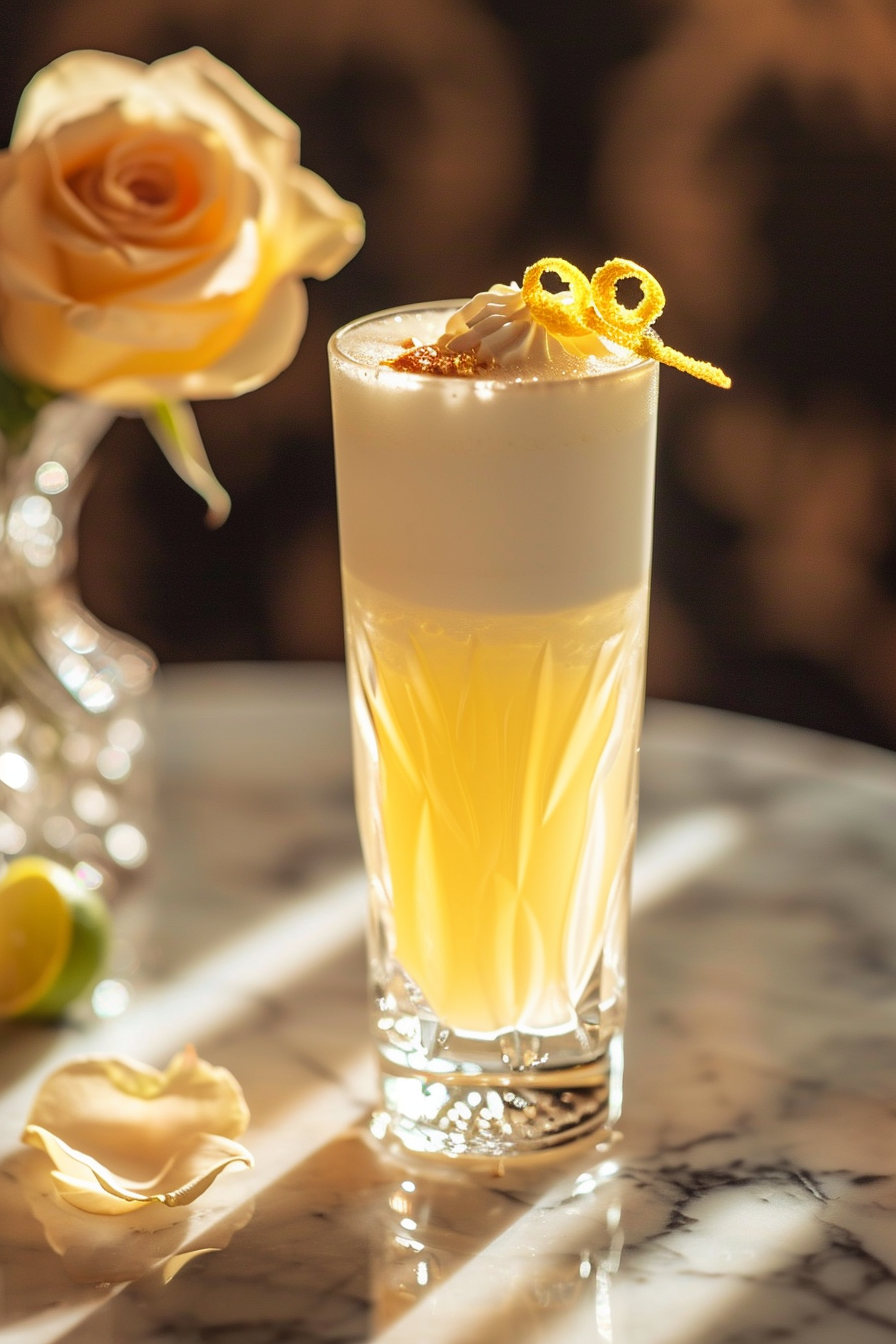 Vodka Ramos Gin Fizz Cocktail