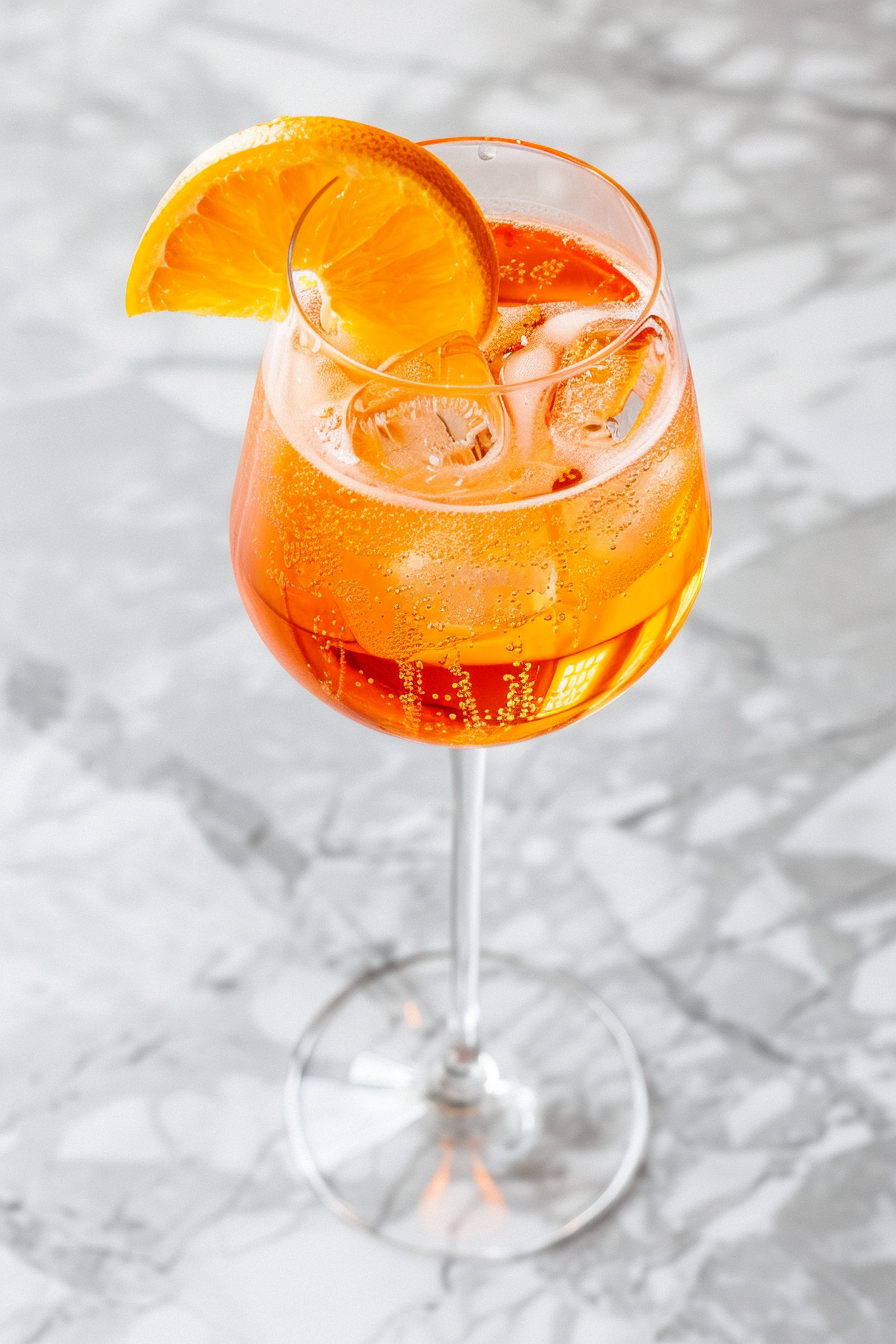 Spritz Veneziano Cocktail Served