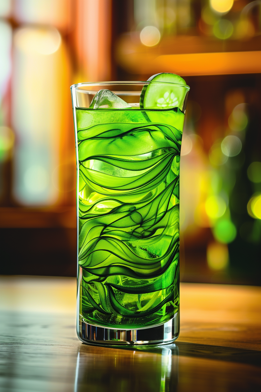 The Green Beast Cocktail Served