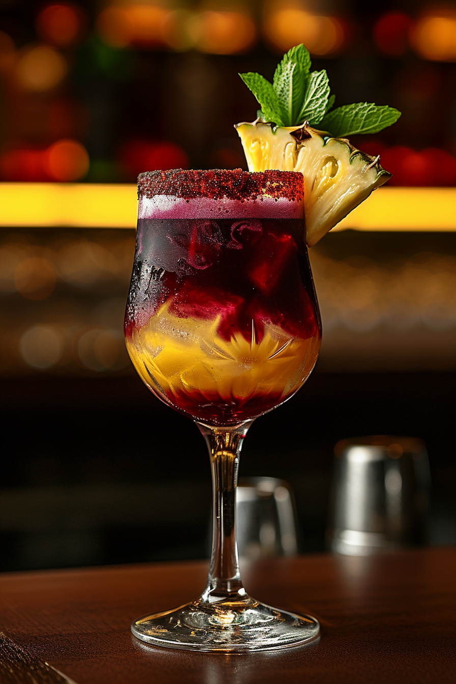 Vino Francés Cocktail Served