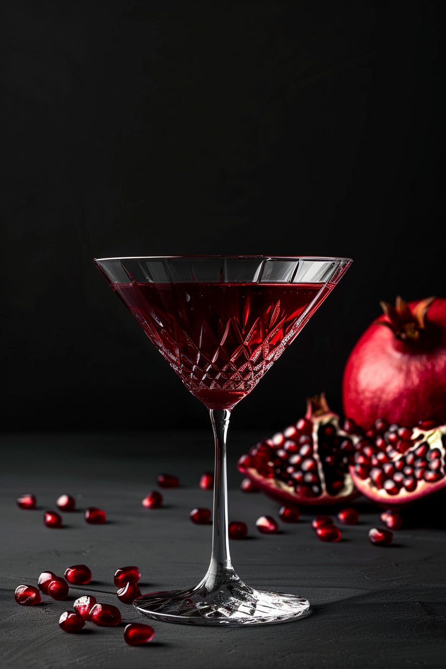 Vodka Pomegranate Martini Served