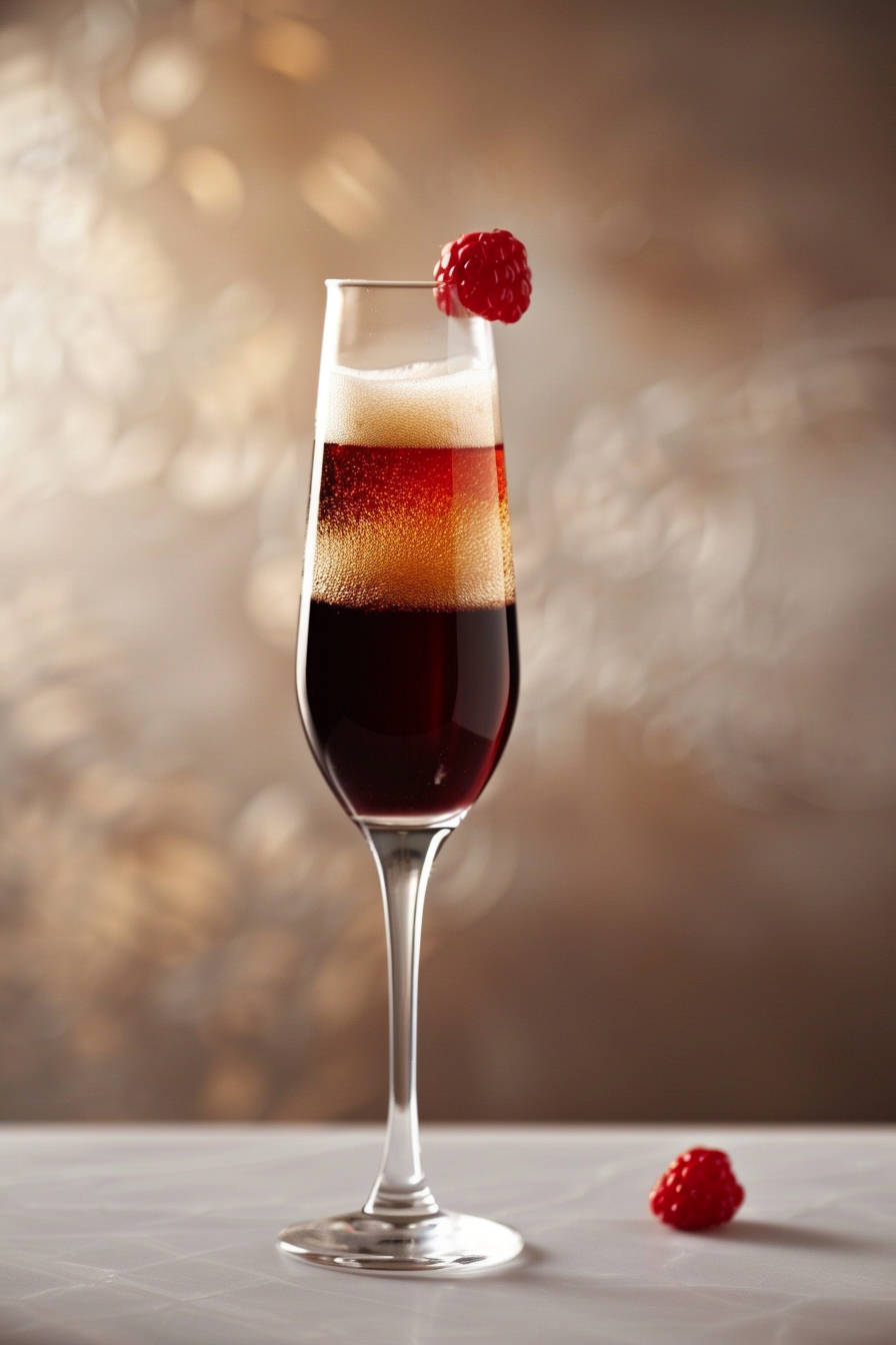 Chambord and Champagne Cocktail