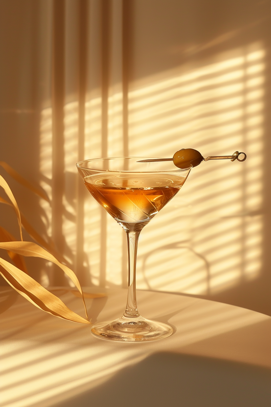 Pouring Sherry Martini