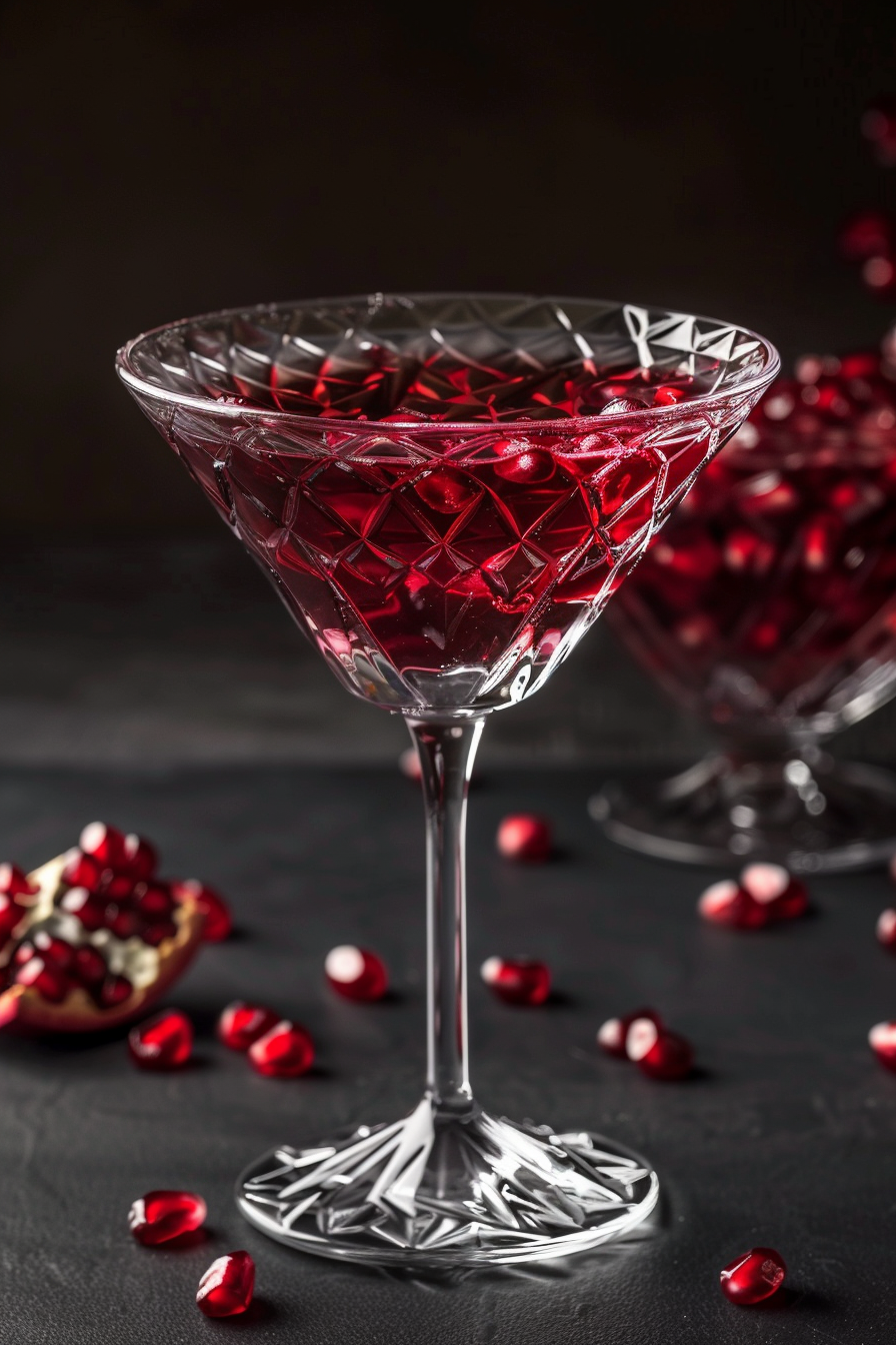 Preparing Vodka Pomegranate Martini