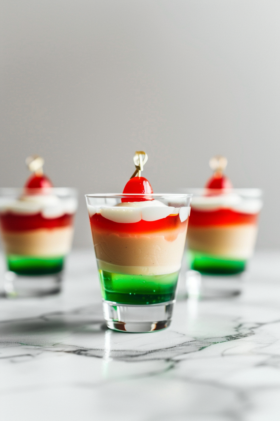 Mexican Flag Cocktail Finished