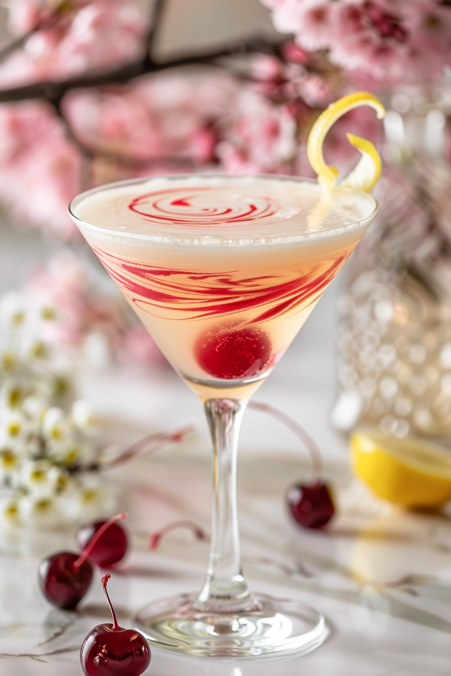 Cherry Blossom Cocktail Preparation