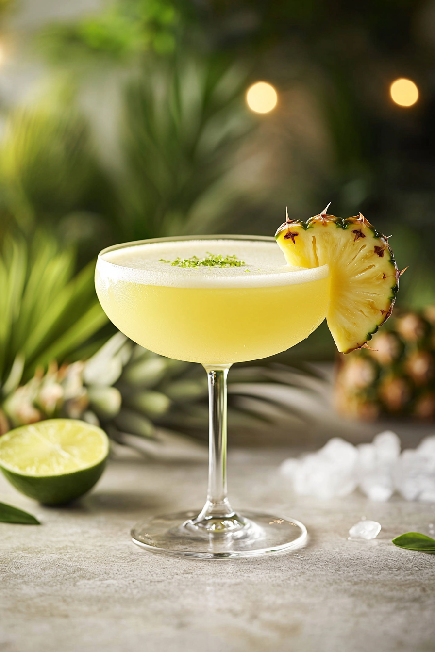 Pineapple and Lime Batida Serving Suggestion