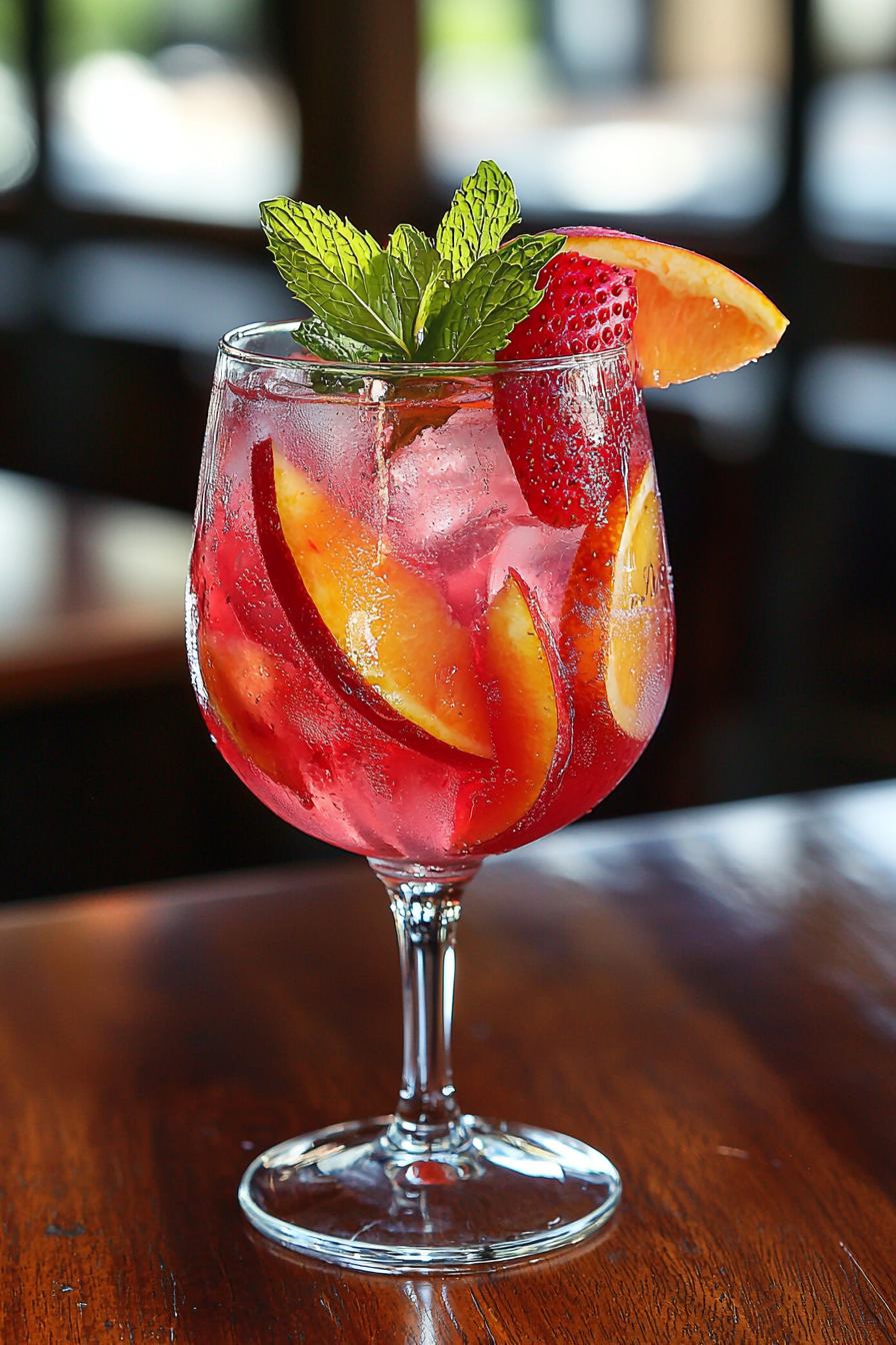 Serving Rosé Sangria