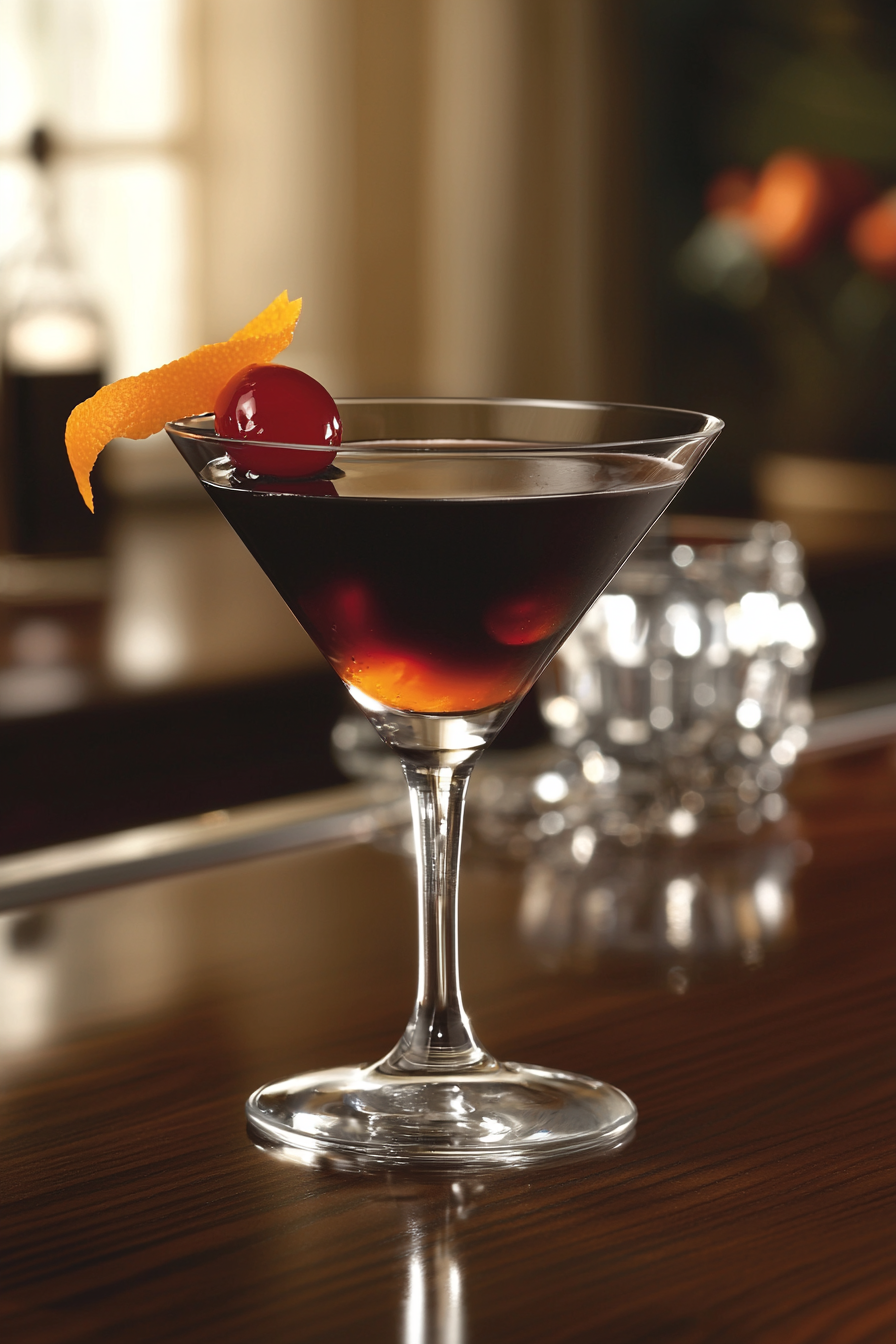 Black Manhattan Cocktail