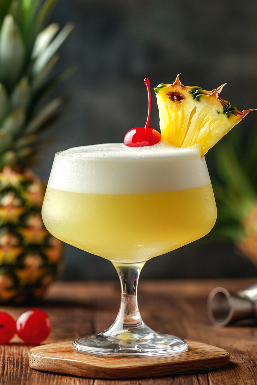 Pineapple Pisco Sour Cocktail