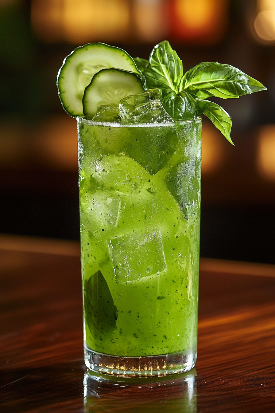 Vodka Cucumber Basil Cocktail