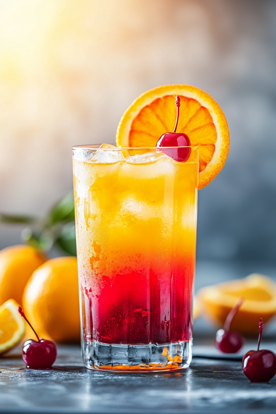 Vodka Tequila Sunrise Cocktail