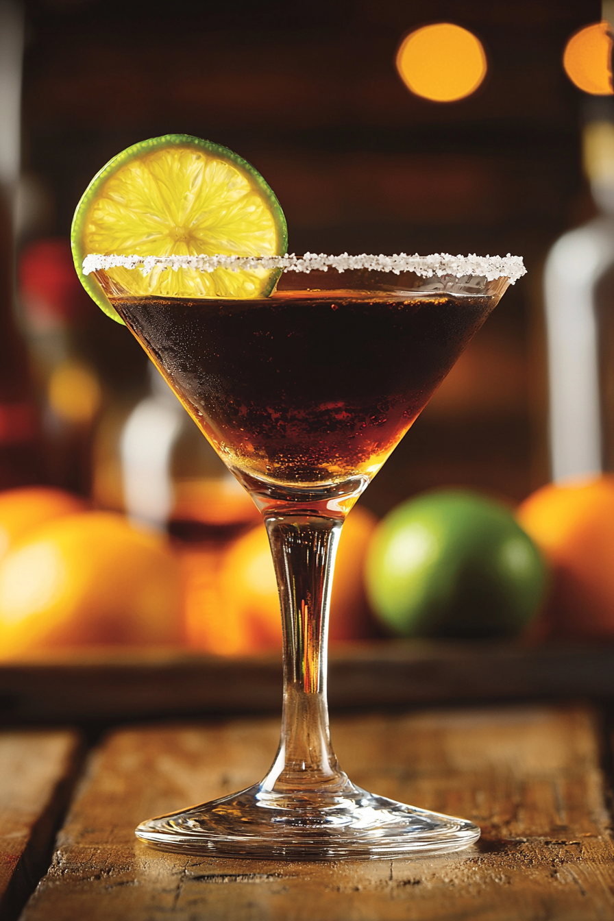 Elevated Black Tequila Cocktail