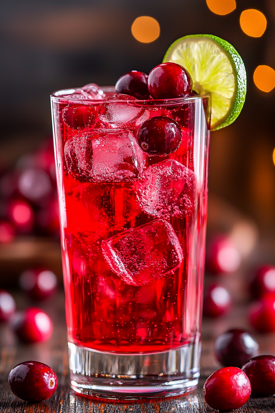 Vodka Cranberry Fizz Cocktail